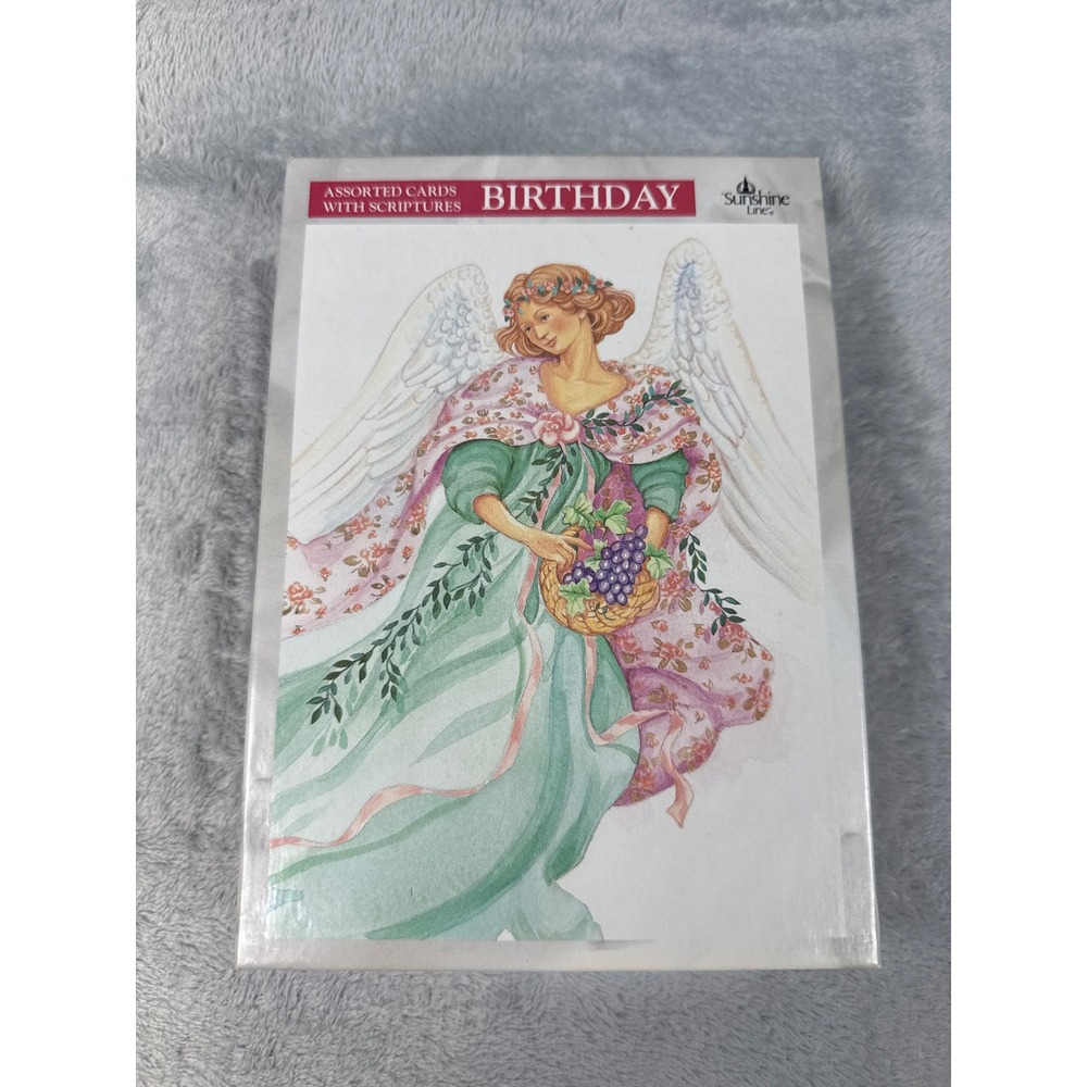 Sunshine Line Heavens Touch Angel Birthday Cards 14‎ Count Scripture Vintage NOS